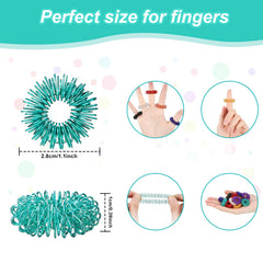Tondiamo green spiky ring supports tactile stress relief.