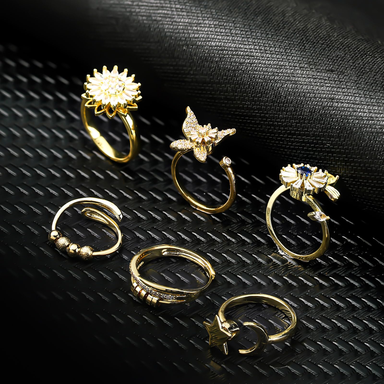 Tondiamo Sunflower ring offering cheerful style and subtle stress relief