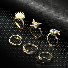 Tondiamo Sunflower ring offering cheerful style and subtle stress relief