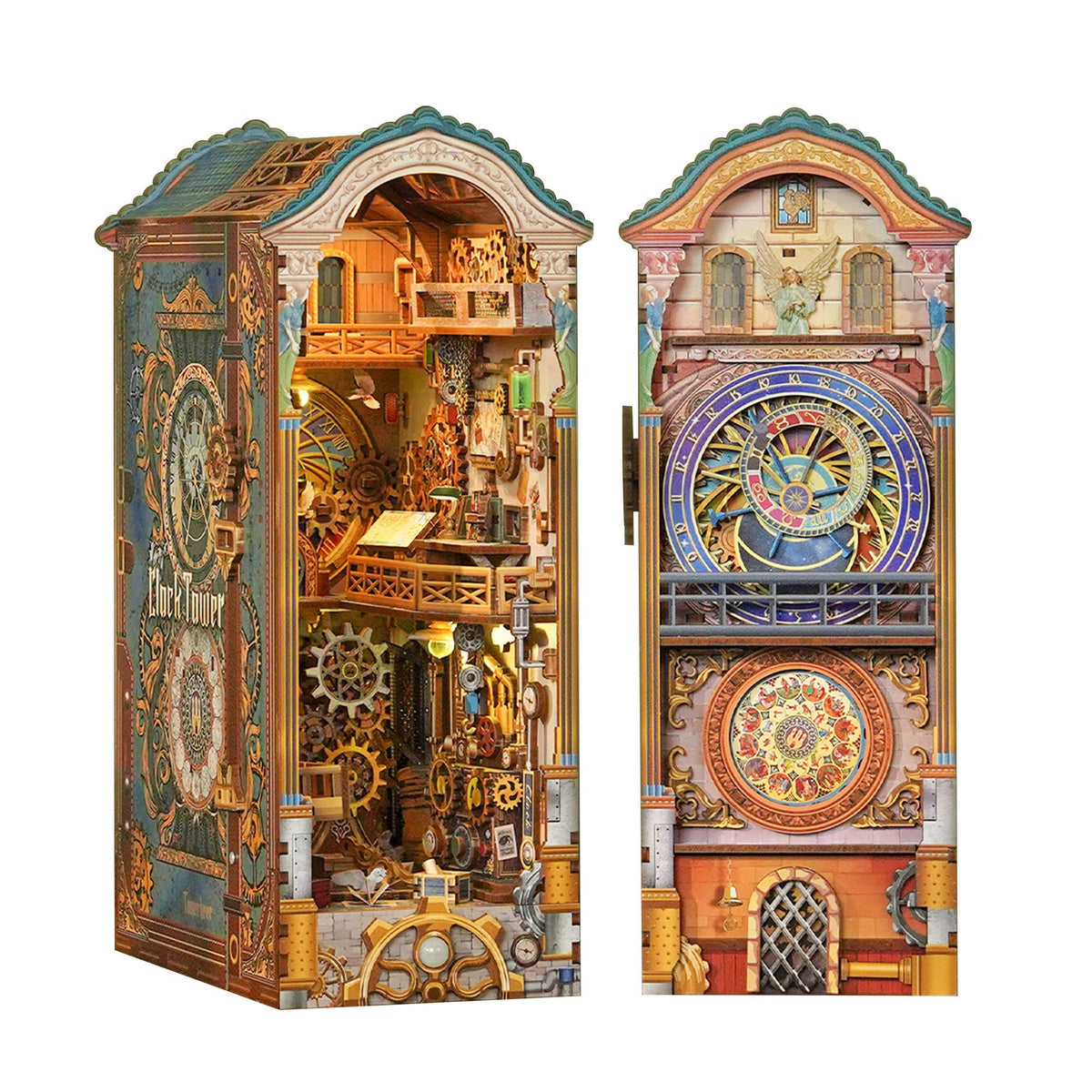 Tonecheer Clock Tower Kit assembly parts, ideal for a satisfying weekend project.