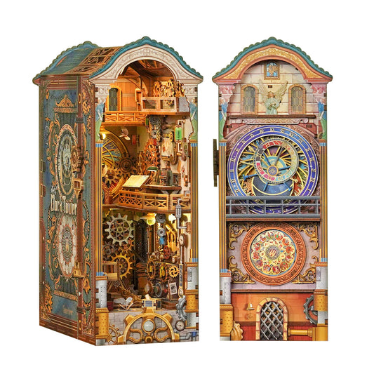 Tonecheer Clock Tower Kit assembly parts, ideal for a satisfying weekend project.