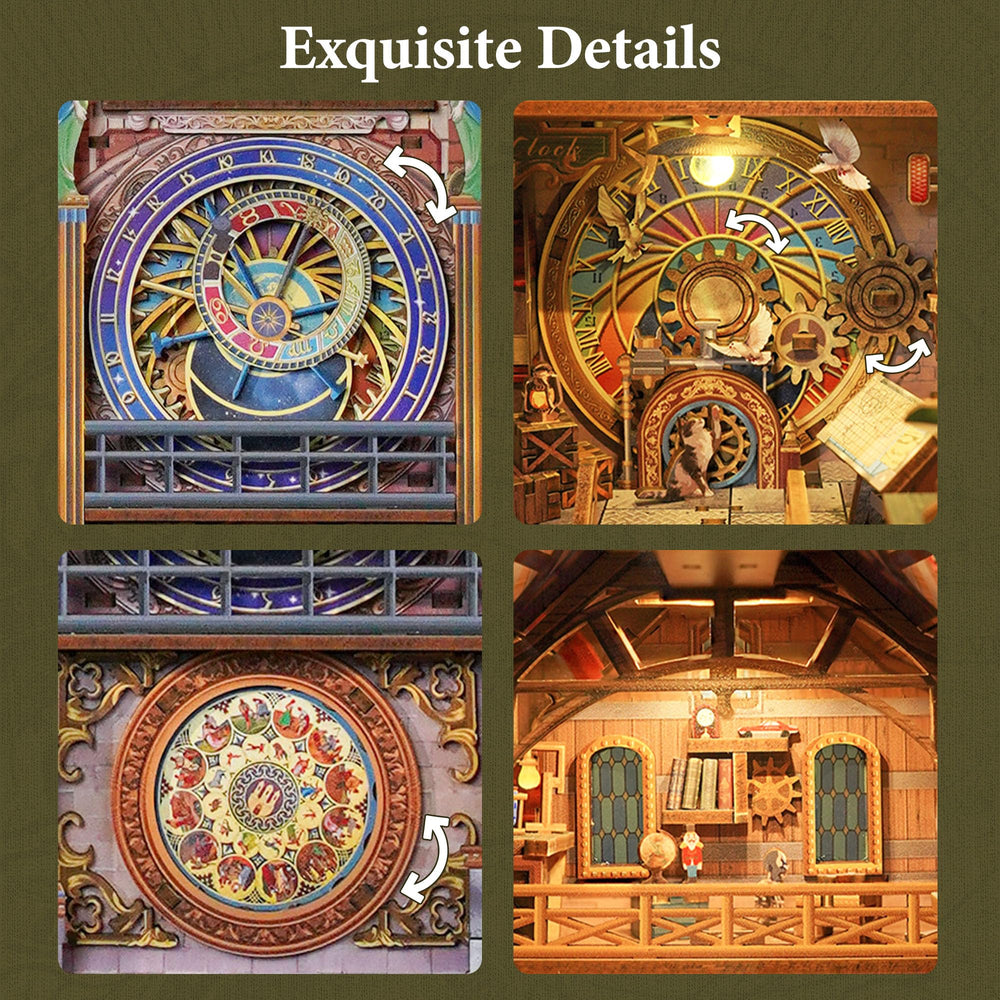 Tonecheer Clock Tower Kit mechanical gears add visual intrigue.