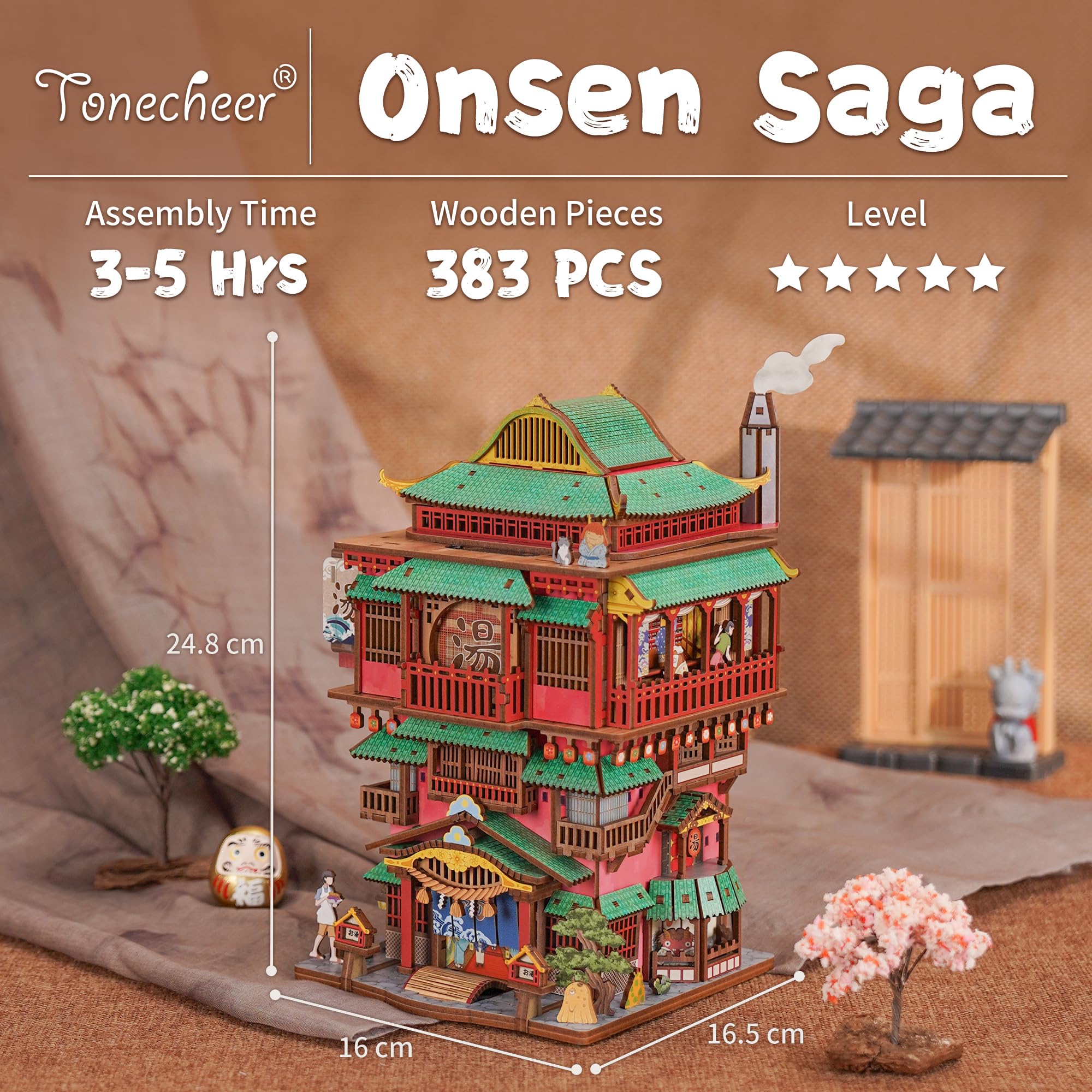 Tonecheer desk storage with hidden compartments for small items and cards
