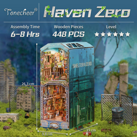 Tonecheer Haven Zero wooden 3D puzzle detail shows craftsmanship