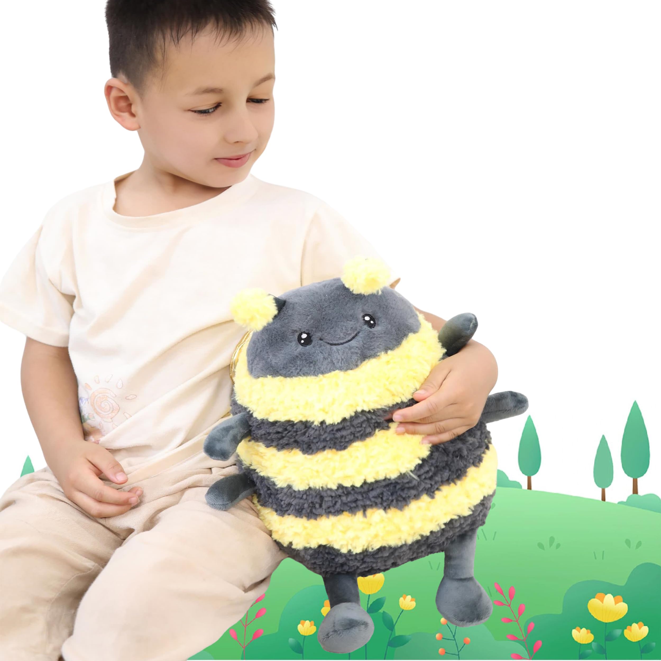 TONGSONG charming bumblebee plush display, great for shelves or beds.