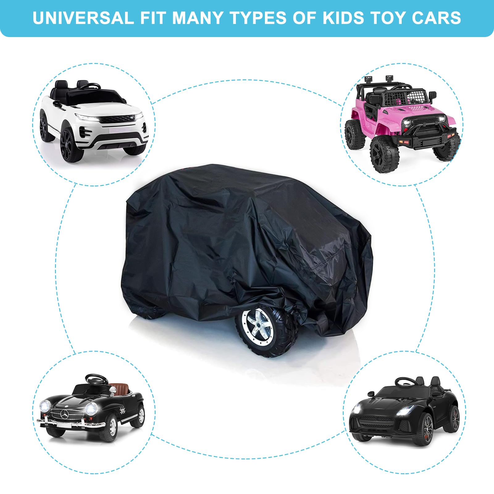 Tonhui Kids Ride-On Cover easy-clean storage after play.
