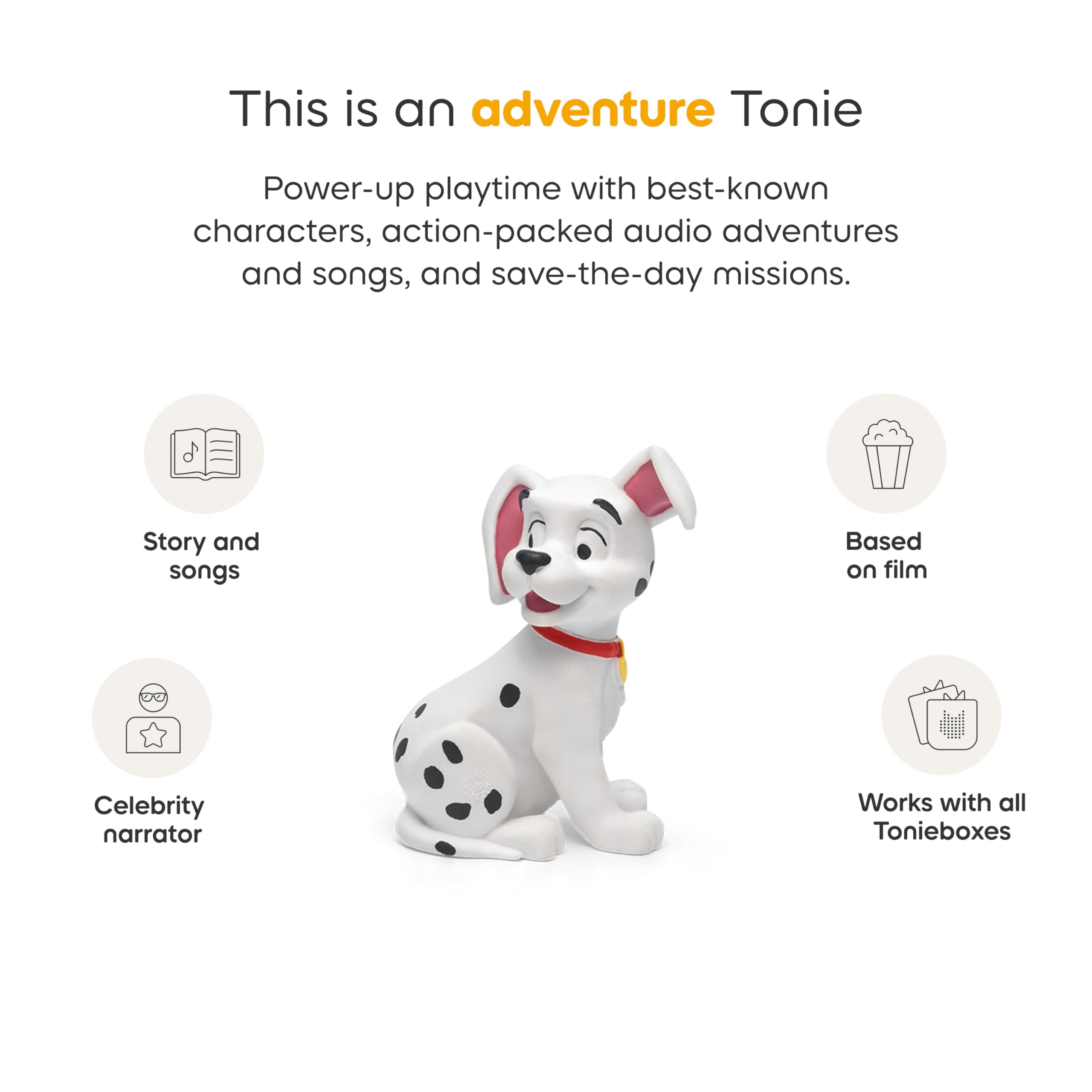 Tonies 101 Dalmatians songs and story tracklist for listening sessions.