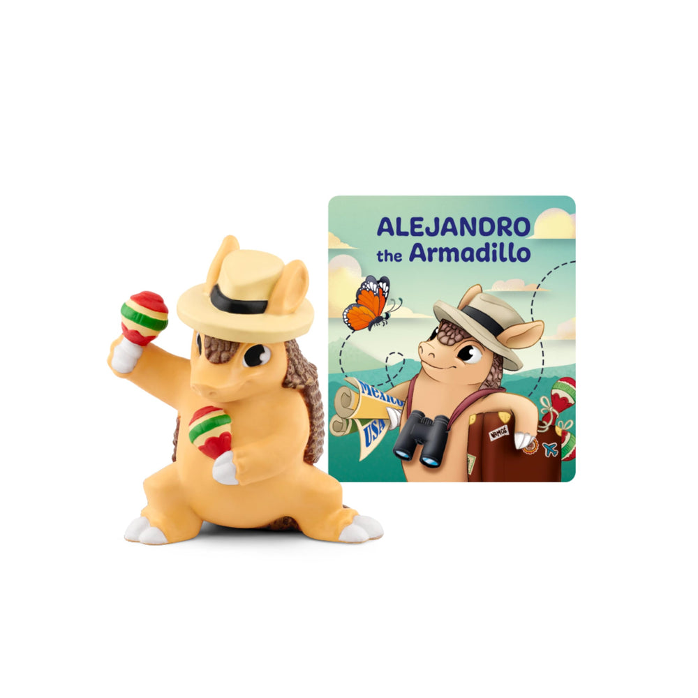 Tonies Alejandro Armadillo toy figurine cover for bilingual playtime