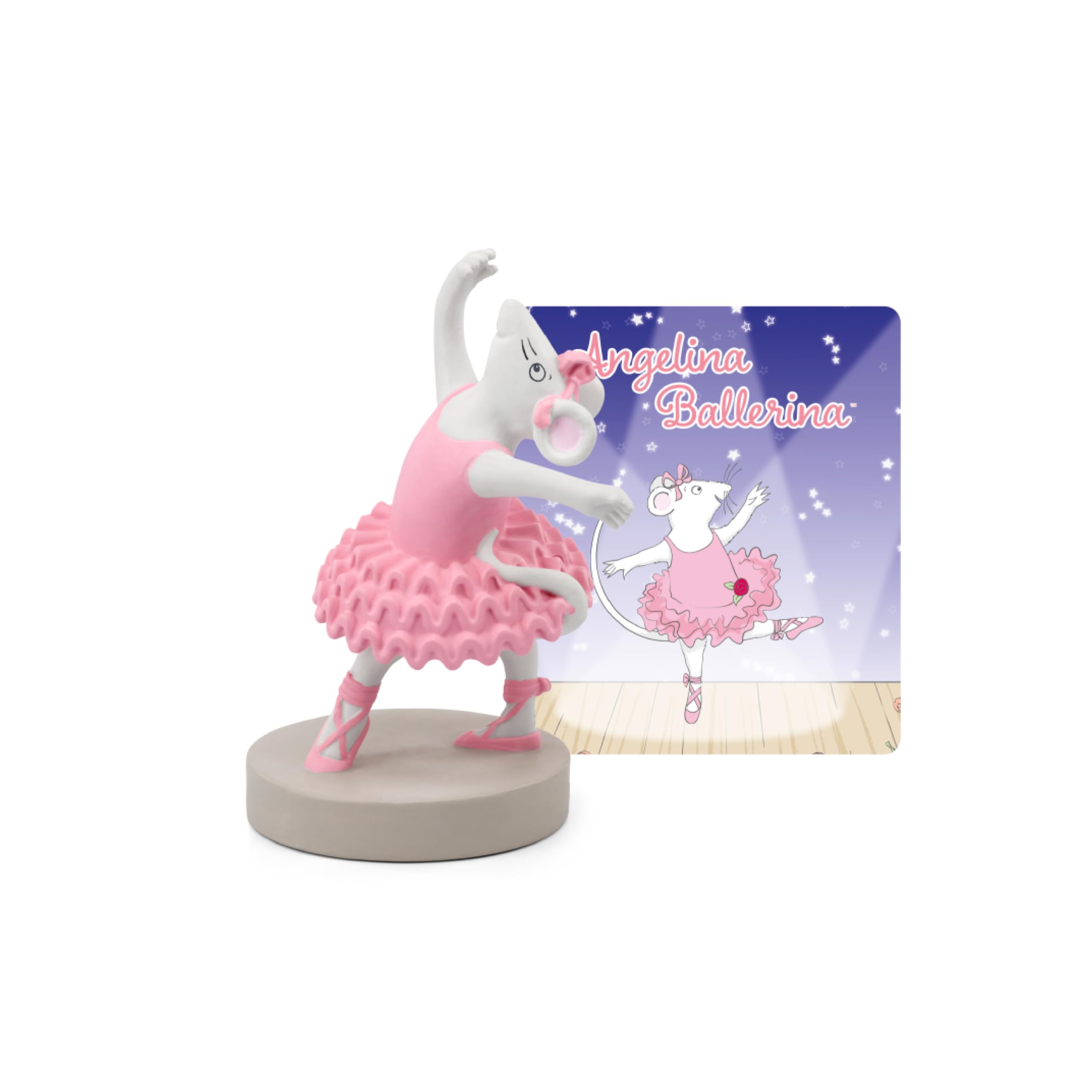 Tonies Angelina Ballerina figurine close-up for imaginative storytelling and ballet exposure.