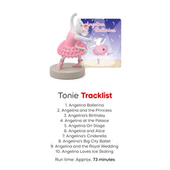 Tonies Angelina Ballerina gift box image emphasizes gift-ready packaging and easy setup.