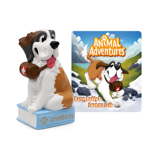 Tonies Animal Adventures Barry the St. Bernard figurine ready for heroic storytelling.