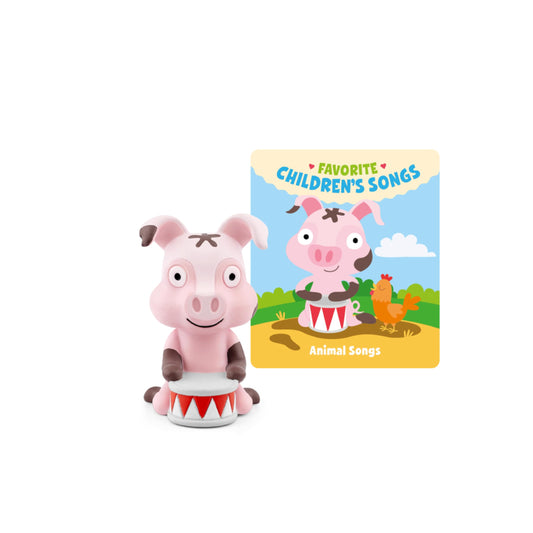 Tonies Animal Songs figurine with animal artwork for imaginative play and learning.