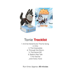 Tonies Balto & Togo audio theme song enhances playtime.
