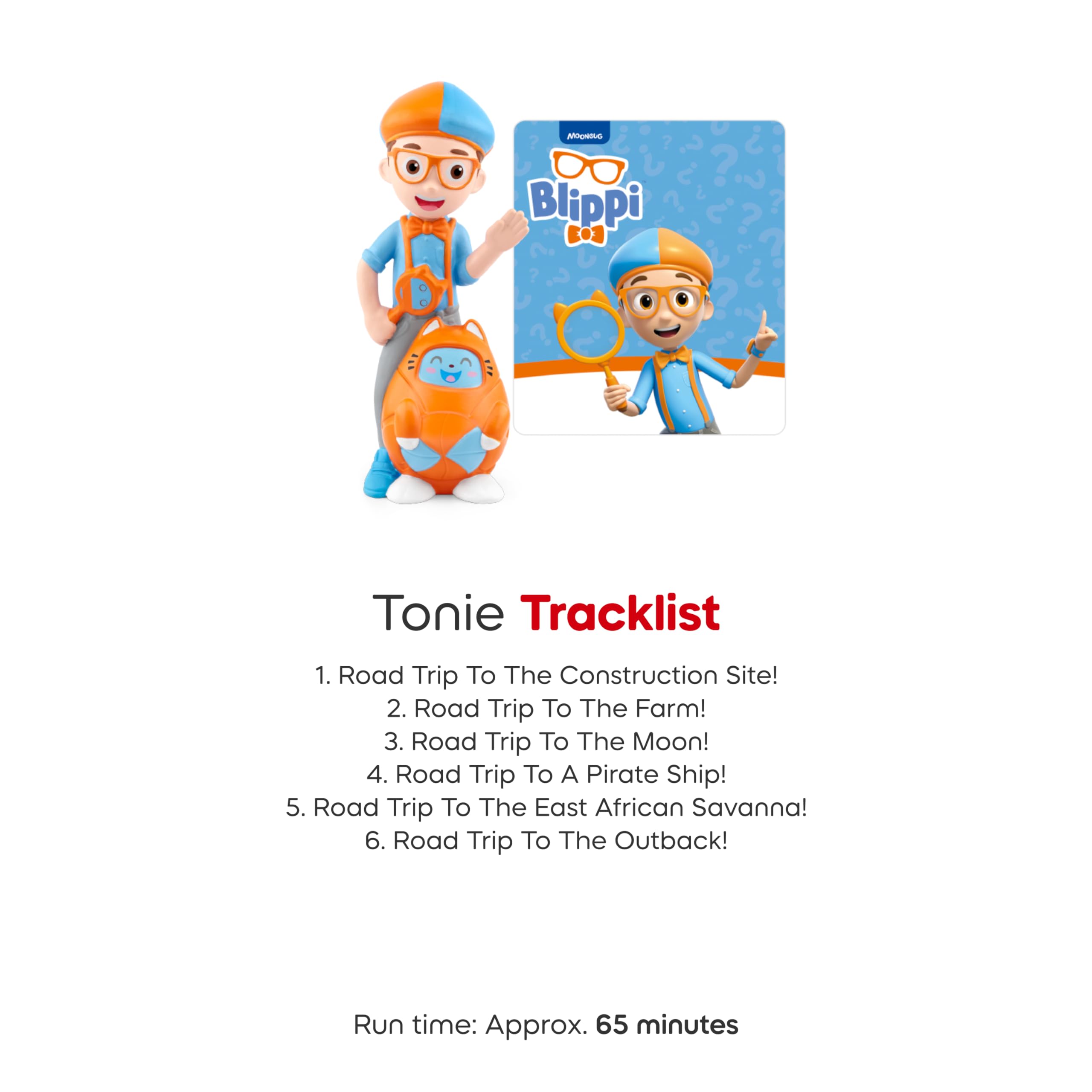 Tonies Blippi Mobile East African savanna, introducing animals and landscapes.