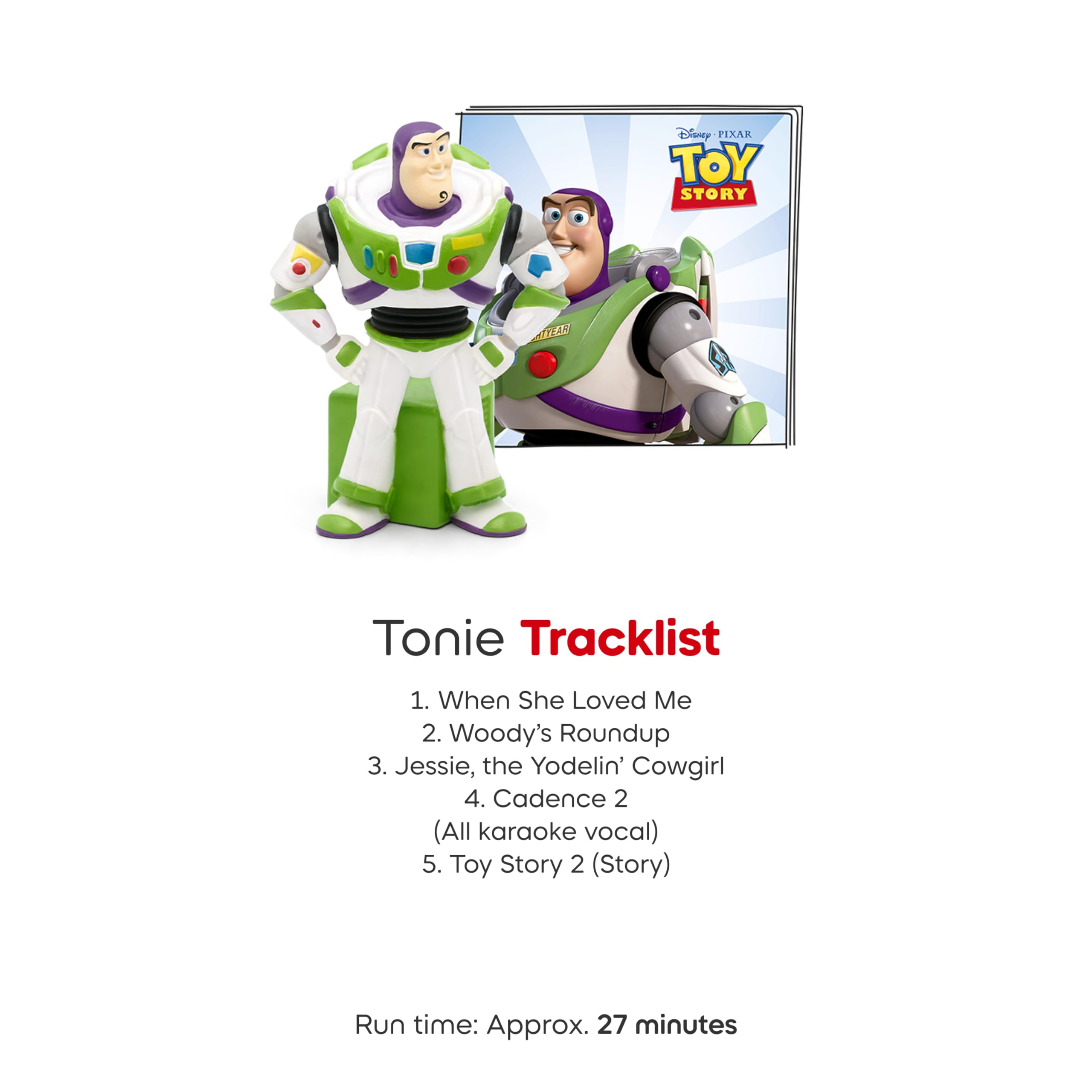 Tonies Buzz Lightyear Toy Story 2 closeup detail highlights character design.