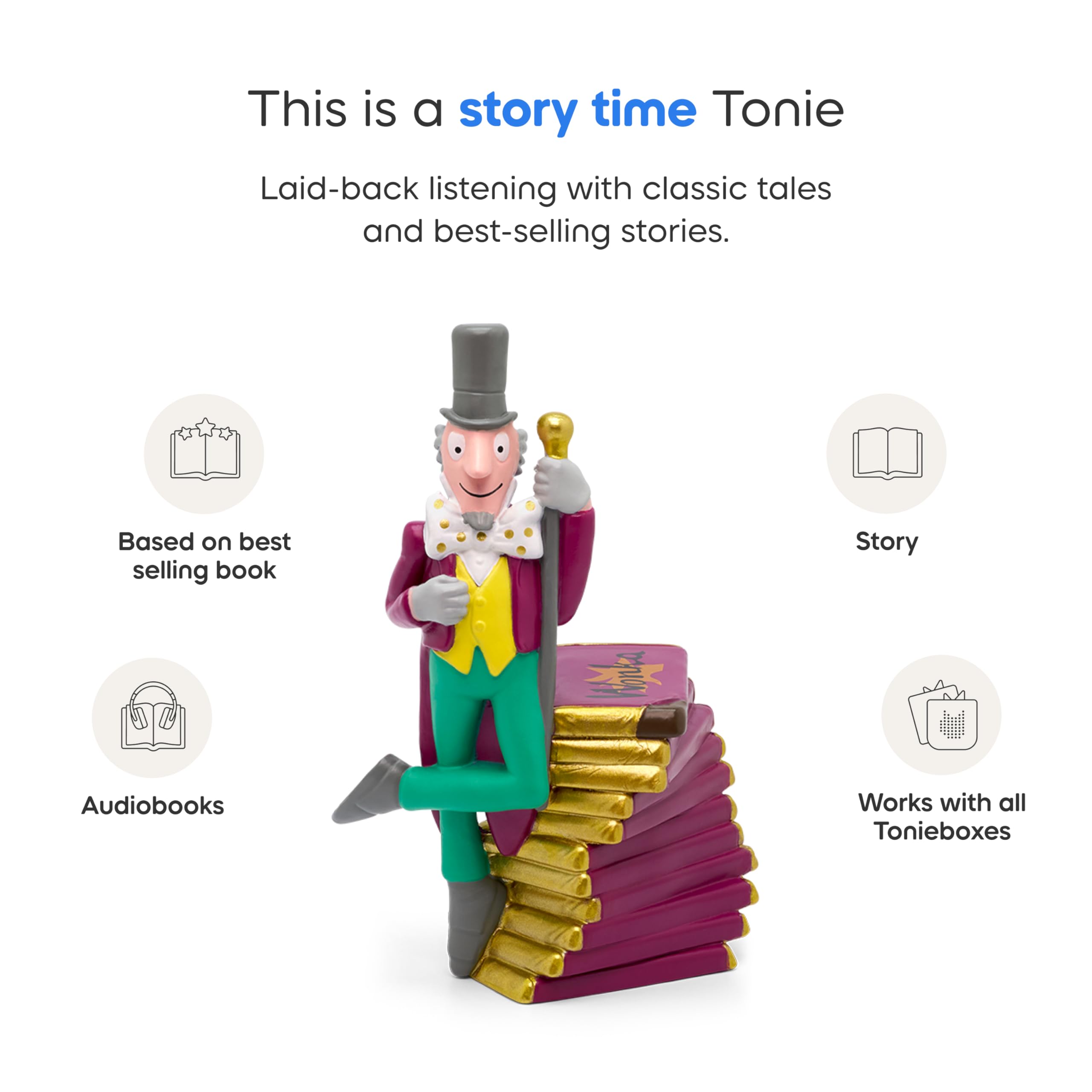 Tonies Charlie chocolate factory-scene invites sensory exploration and family storytelling.