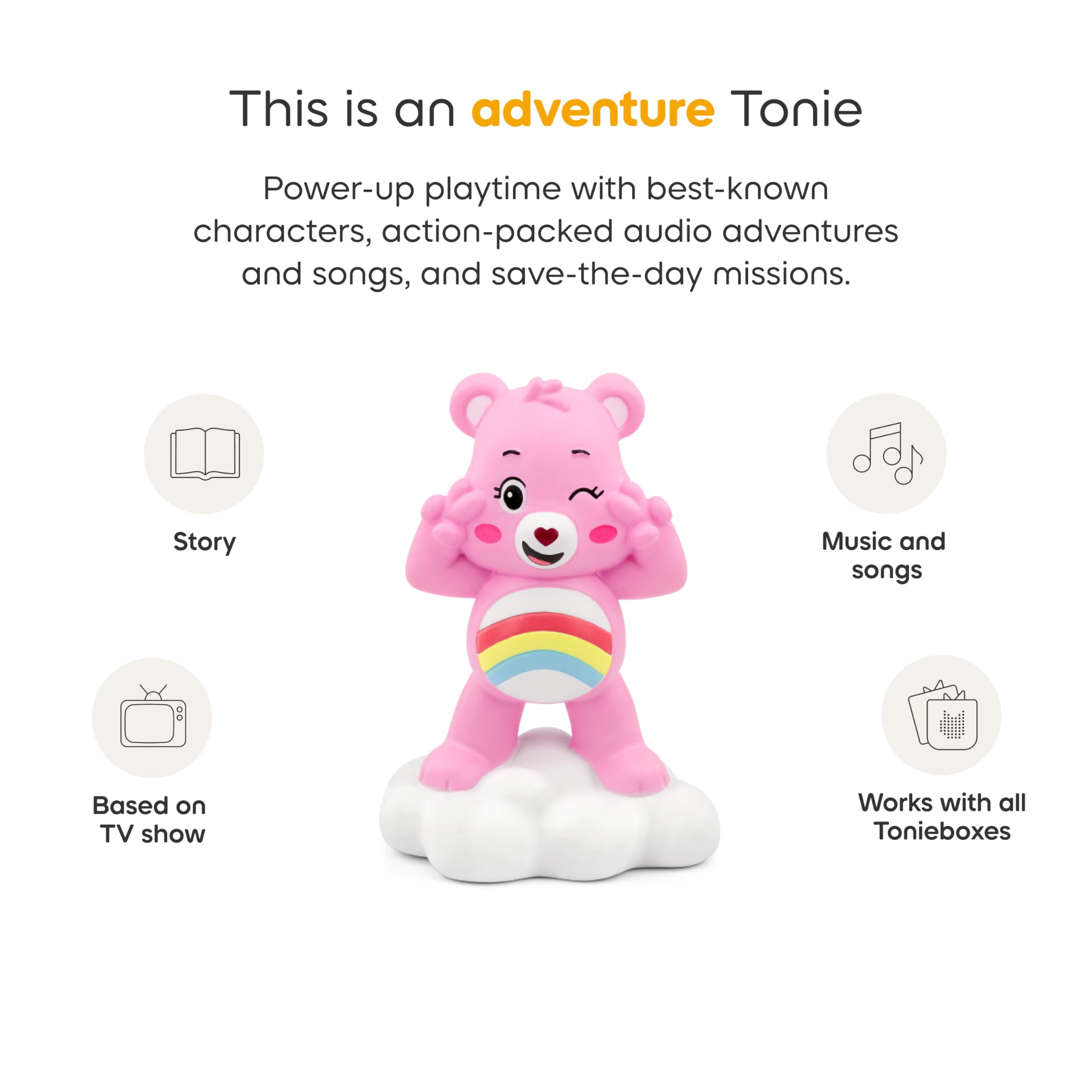 Tonies Cheer Bear with music and songs for family sing-alongs.