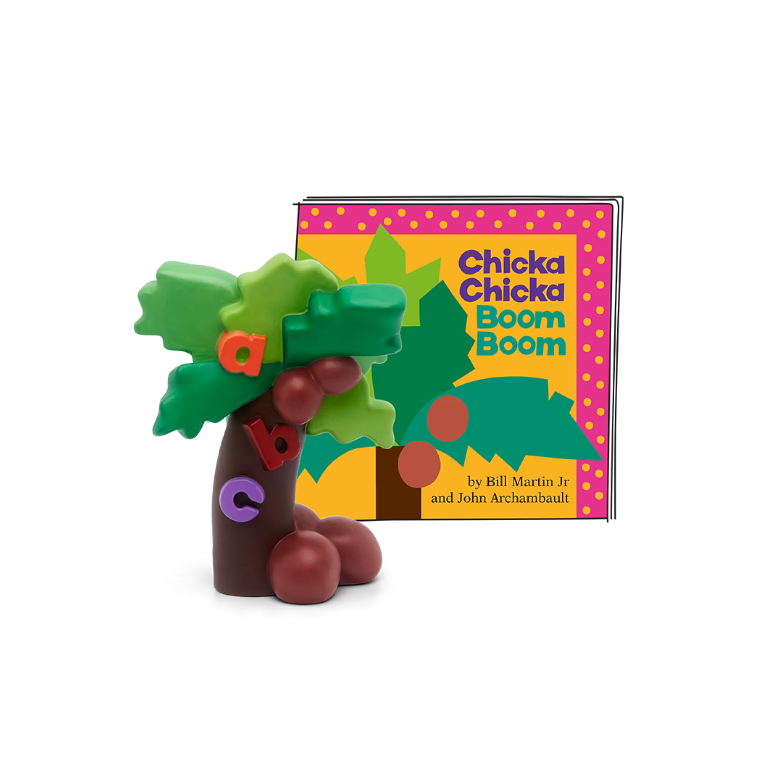 Tonies Chicka Chicka Boom Boom figurine promotes bilingual storytelling during play.