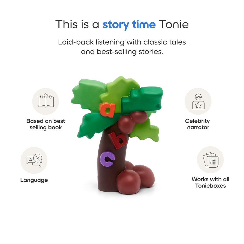 Tonies Chicka Chicka Boom Boom packaging with colorful artwork.