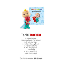Tonies CoComelon Getting Ready with JJ packaging display showcasing gift-ready appeal.