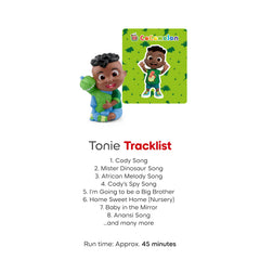 Cody tracklist card showing 17 songs for play.