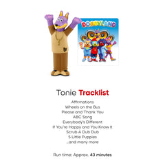 Tonies packaging art and product visuals evoke kid-friendly curiosity.