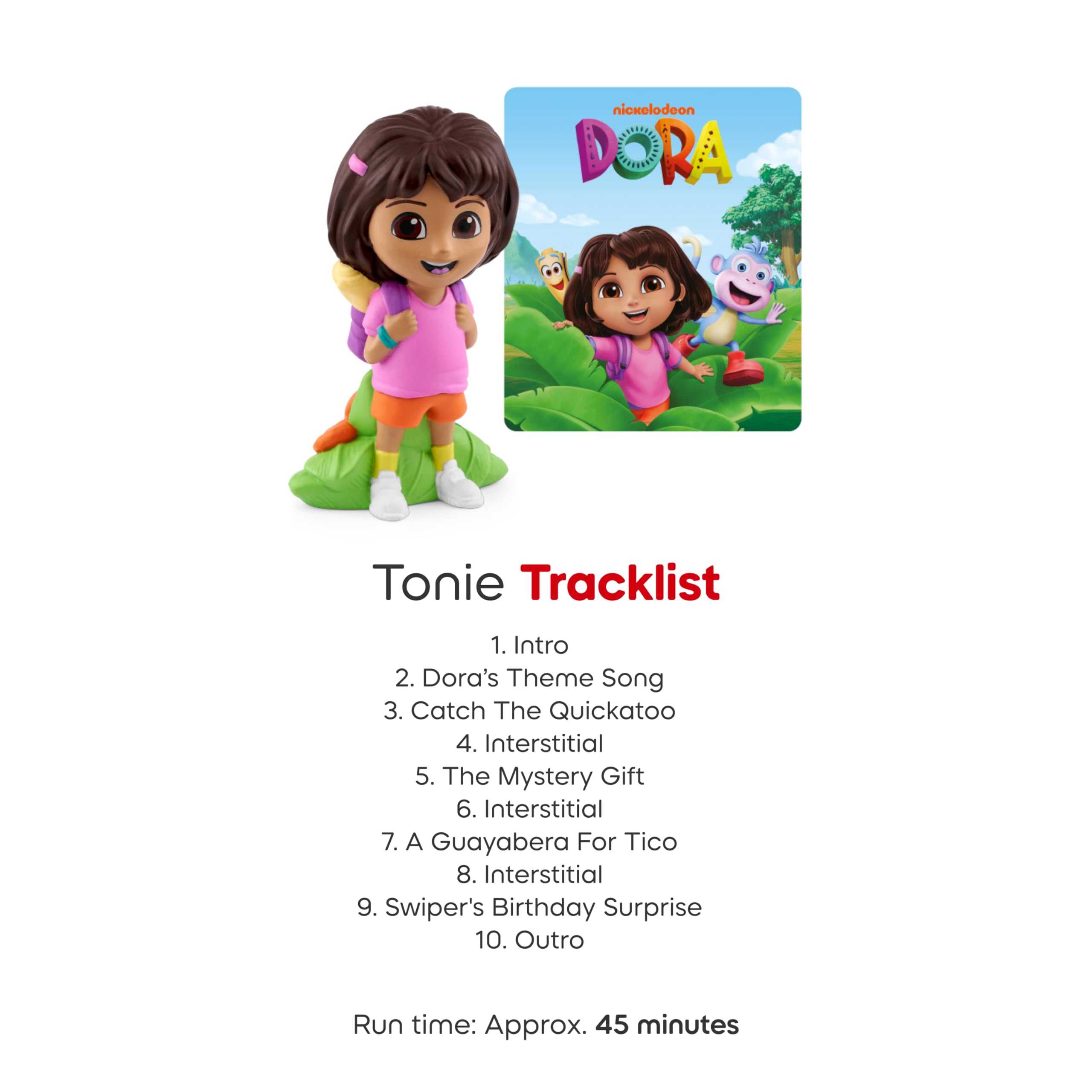 Tonies Dora Swiper’s Birthday Surprise scene supports interactive pretend play.