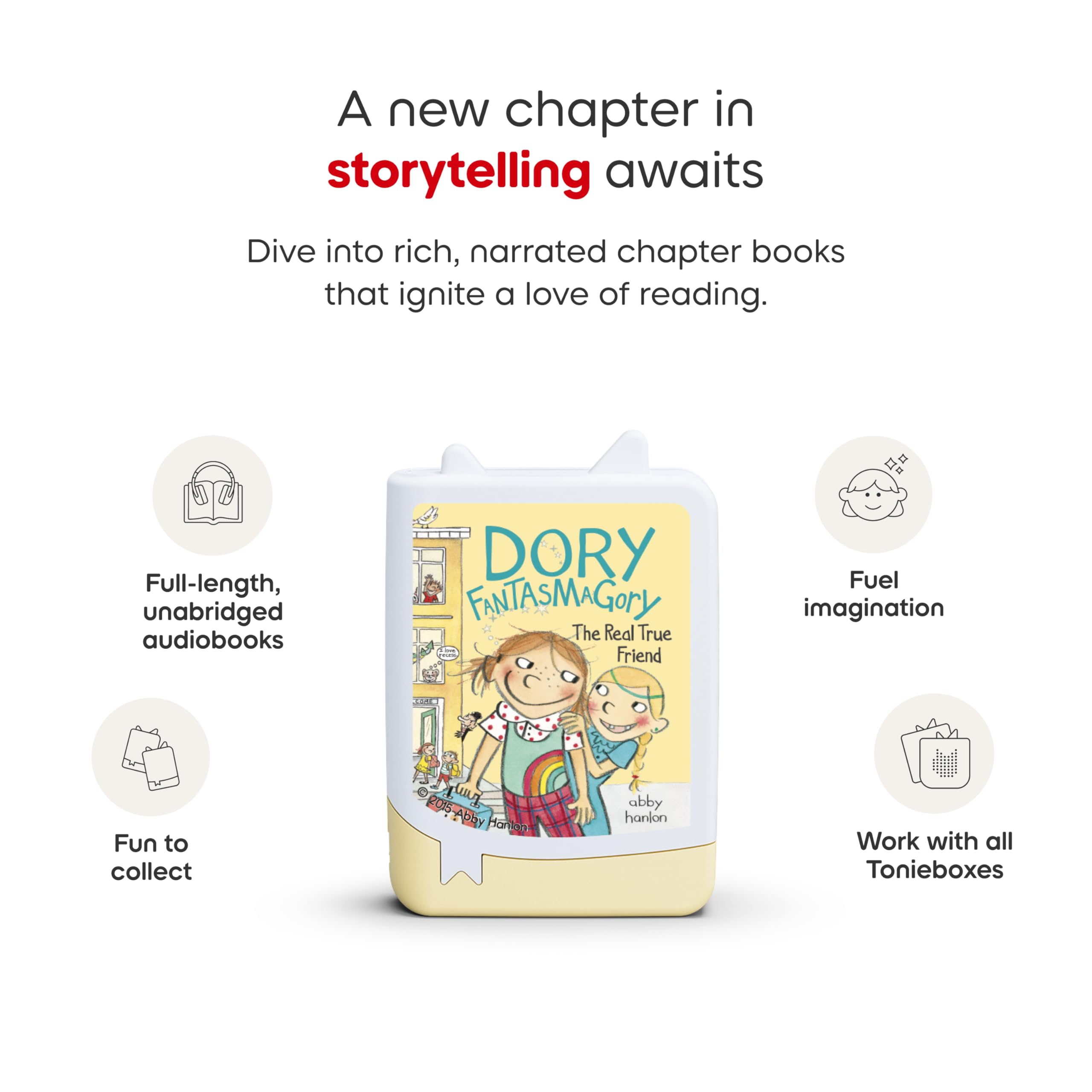 Tonies Dory Fantasmagory Audiobook Set child listening scene for cozy stories