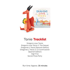 Tonies Dragons Love Tacos packaging box for gift-ready display.