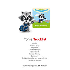 Tonies children's listening session supports language exposure and rhythm enjoyment.