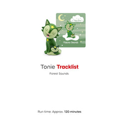 Tonies forest track detail with forest imagery supports a soothing pre-sleep ambience.