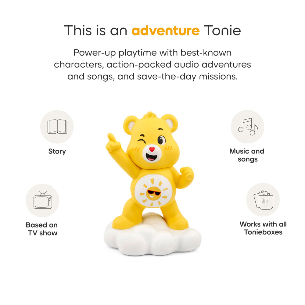Tonies Funshine Bear with Toniebox enables easy playback.