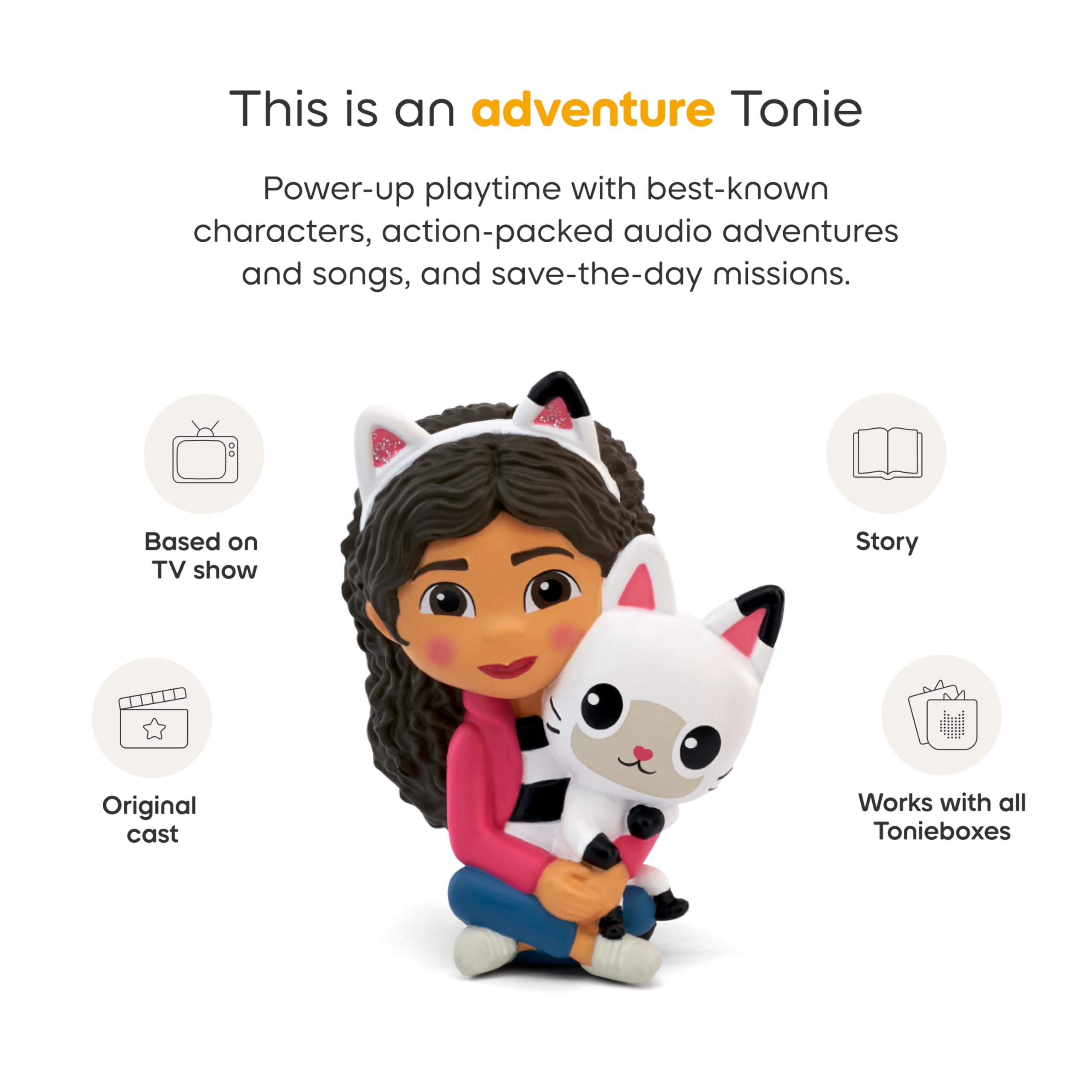 Tonies Gabby's Dollhouse Fairy Festival cover supports storytelling about friendship and teamwork.