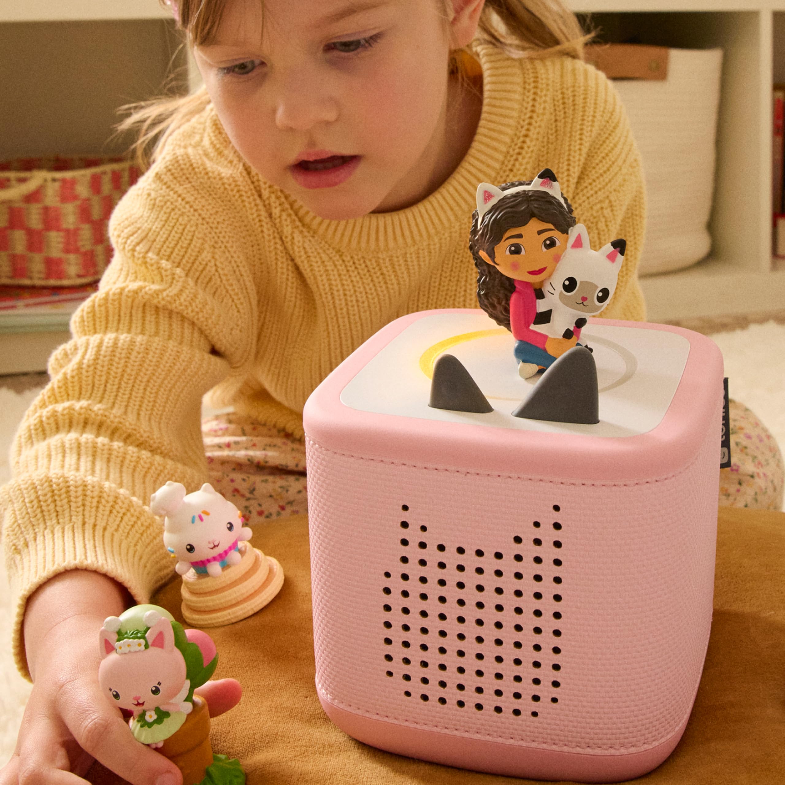 Tonies Gabby's Dollhouse musical mood image invites kids to explore songs and creativity.