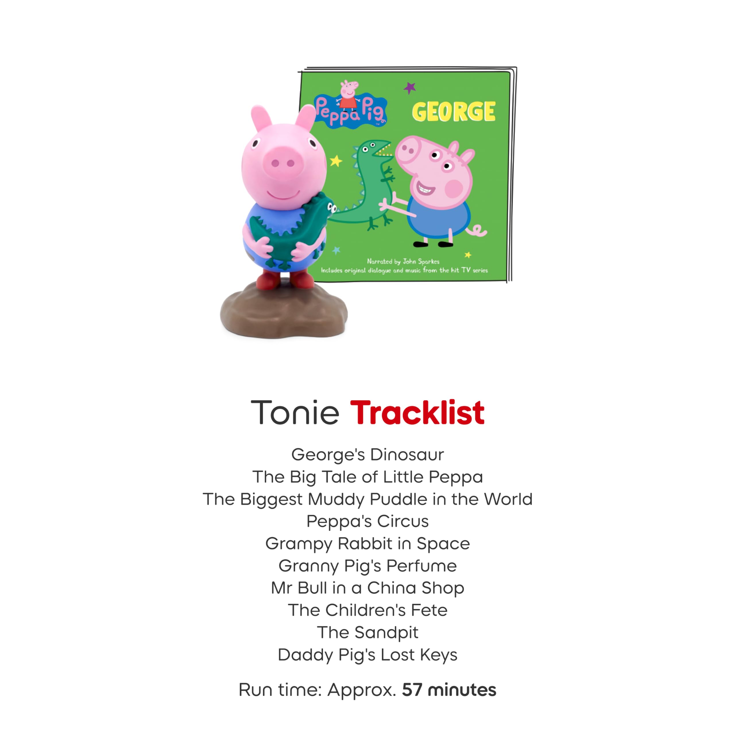 George stories tracklist highlighted on the packaging for quick discovery.