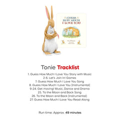 Tonies Guess How Much I Love You story booklet and content overview