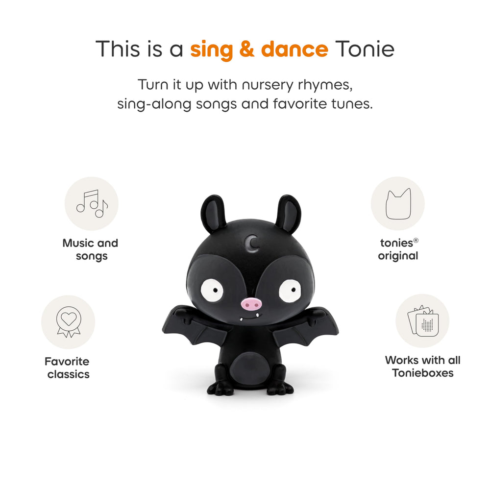 Tonies Halloween Spooky Songs ready-to-play scene with a child.