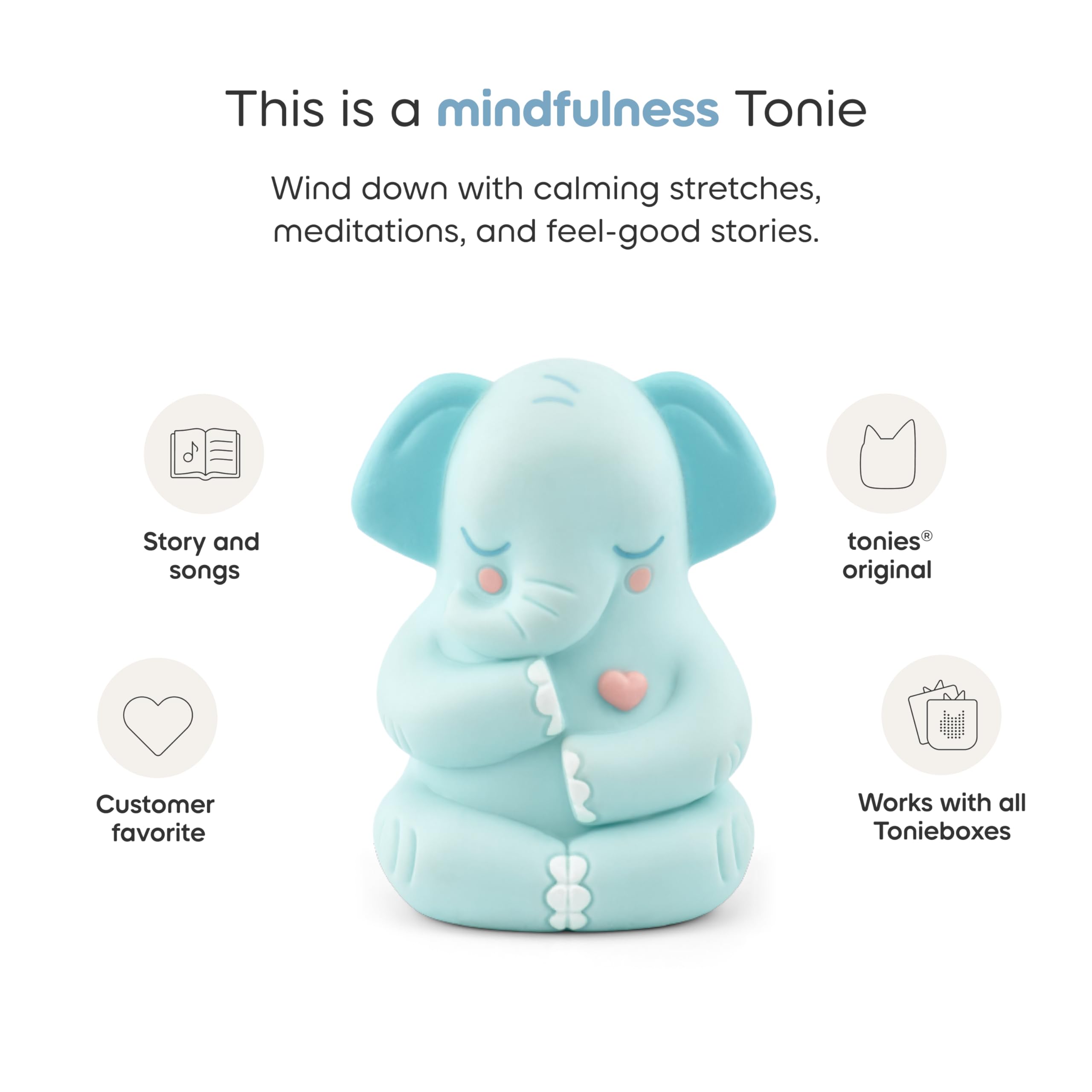 Tonies heart hug exercise encourages gentle self-compassion during mindful moments.