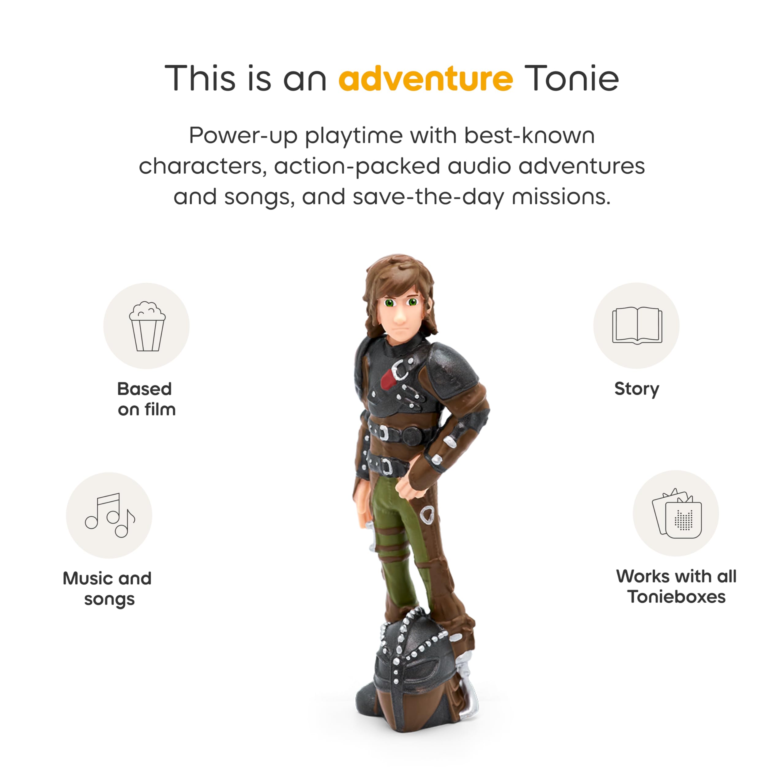 Tonies Hiccup closeup showing durable design for kids' use.