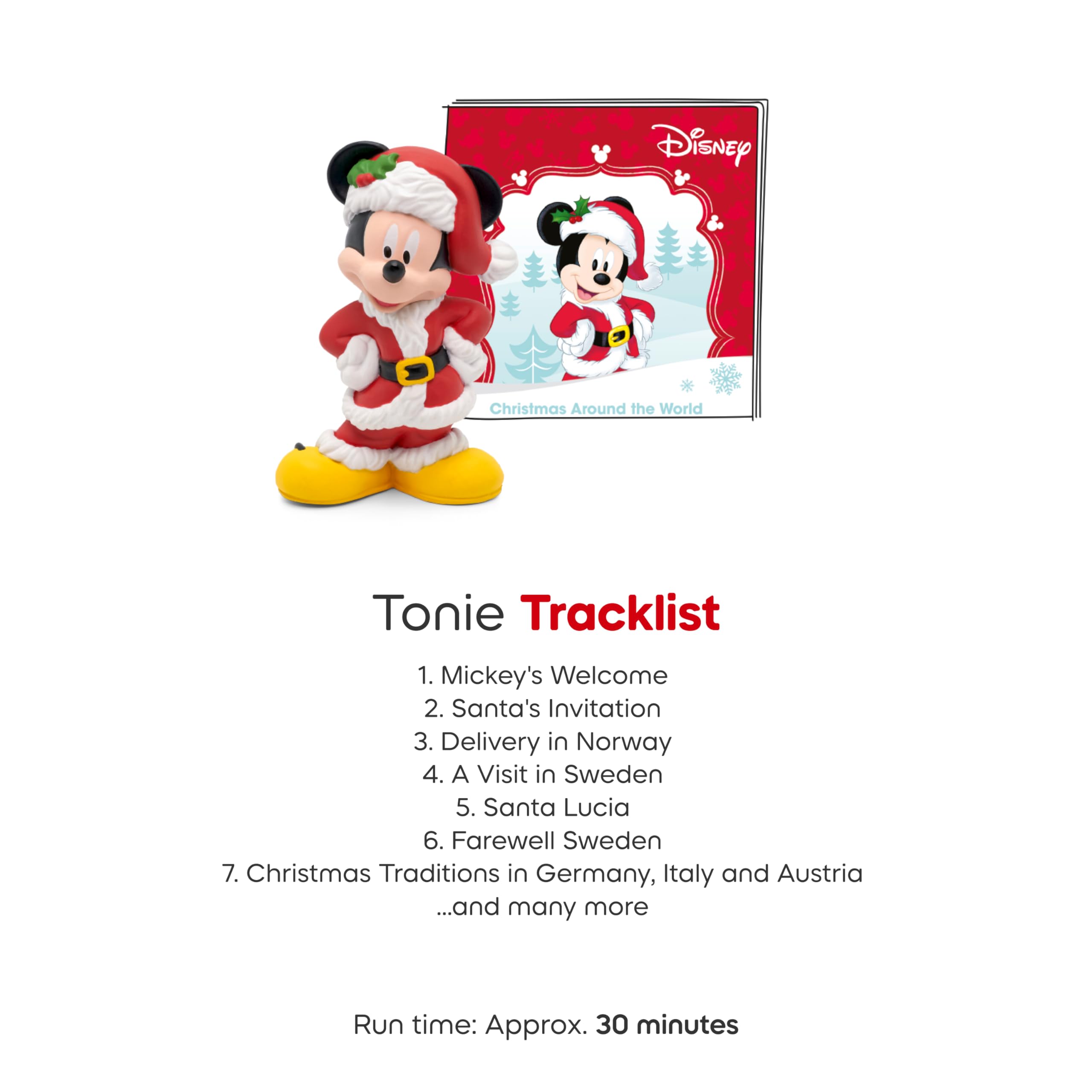 Tonies Holiday Mickey packaging shown as a gift-ready presentation.