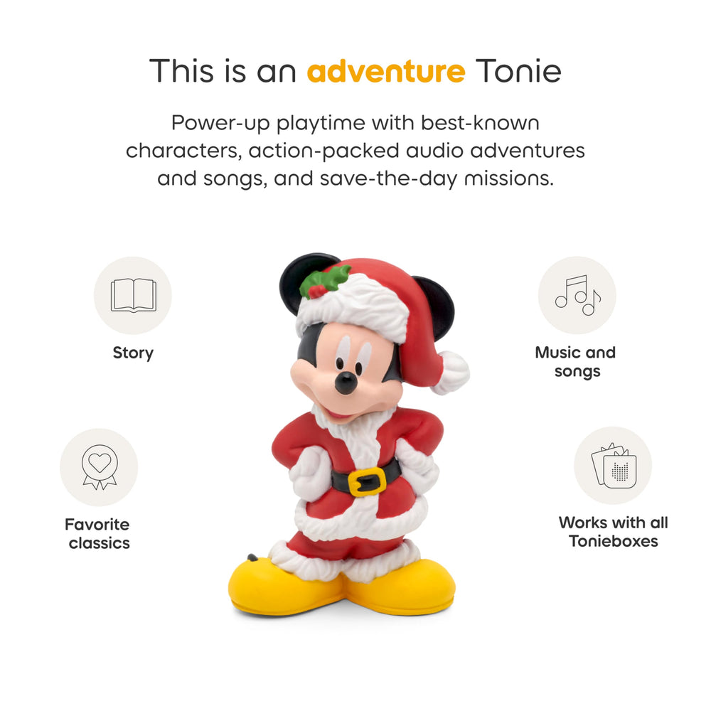 Tonies Holiday Mickey Mouse stories collection offering cozy, travel-inspired tales.