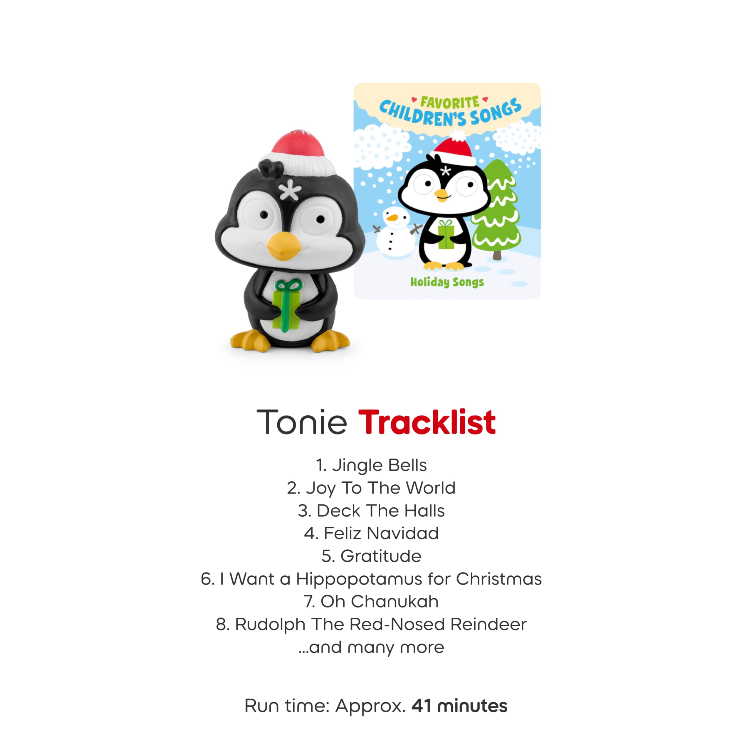 Family play scene with Tonies Holiday Songs on the table.