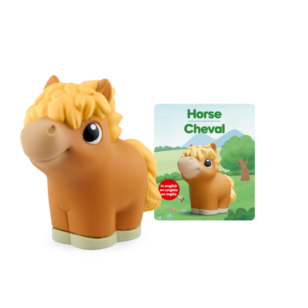 Tonies Horse My First Tonie includes neighing and apple-munch sounds for listening.