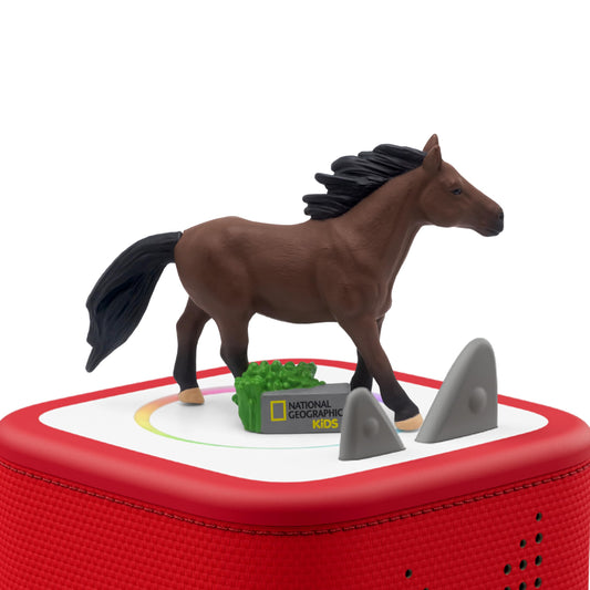 Tonies horse stories tracklist visual highlighting eight kid-friendly adventures.