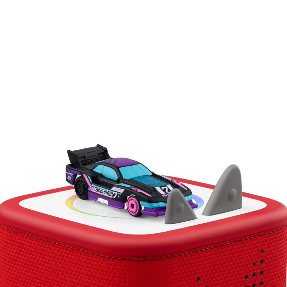 Tonies Hot Wheels Coop crew image highlighting teamwork through audio stories