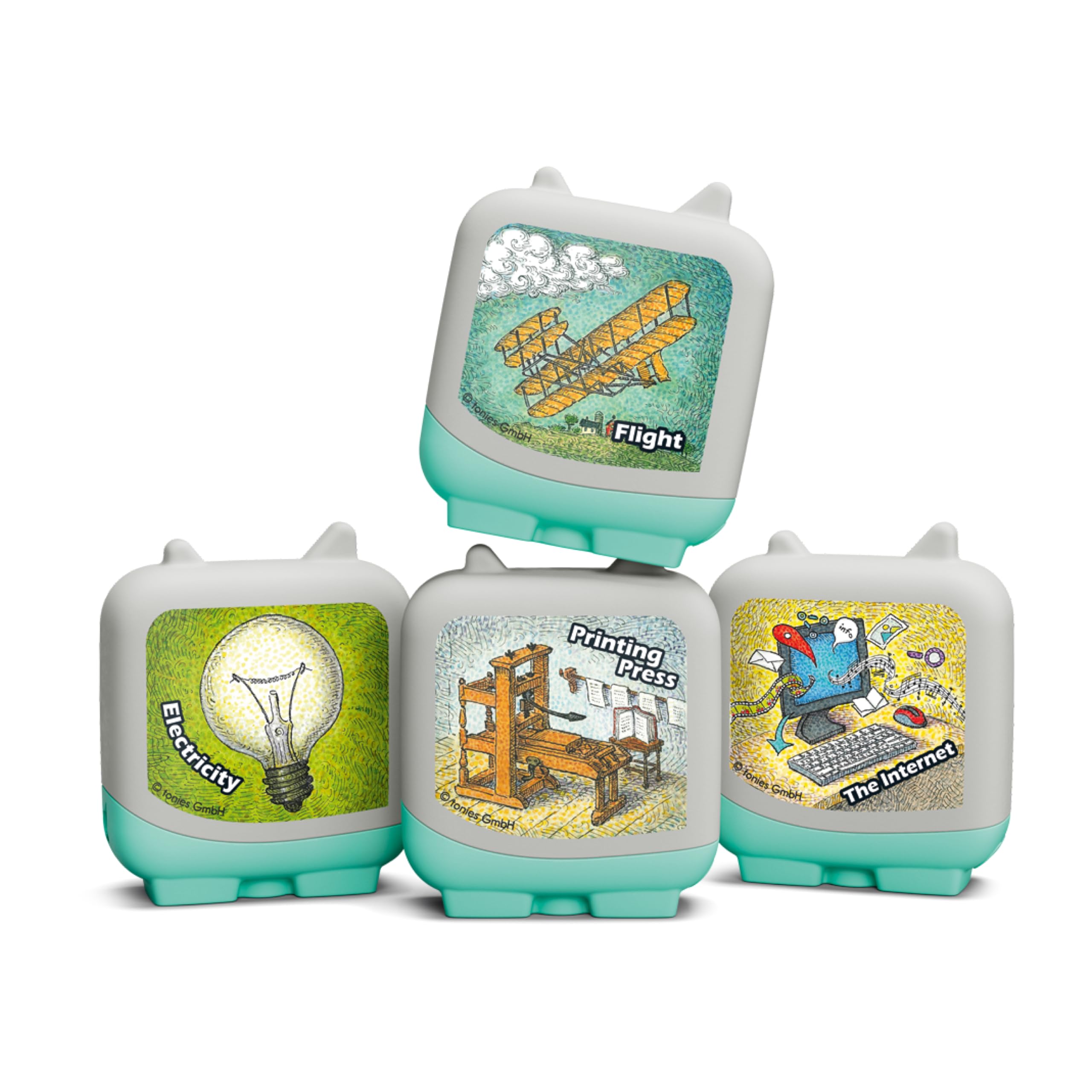 Tonies Inventions 4-Pack cover image highlighting educational storytelling for kids.
