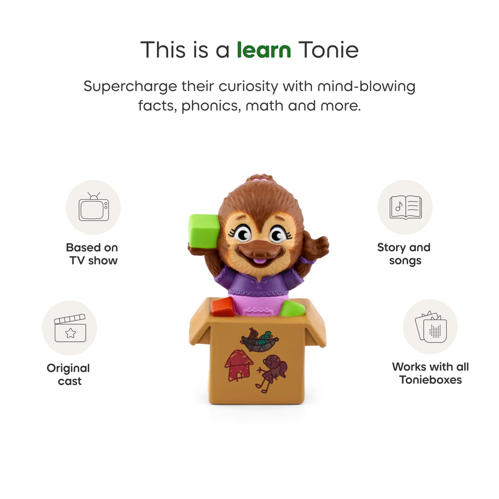 Tonies Jodi on Toniebox enabling seamless playback of songs and stories.