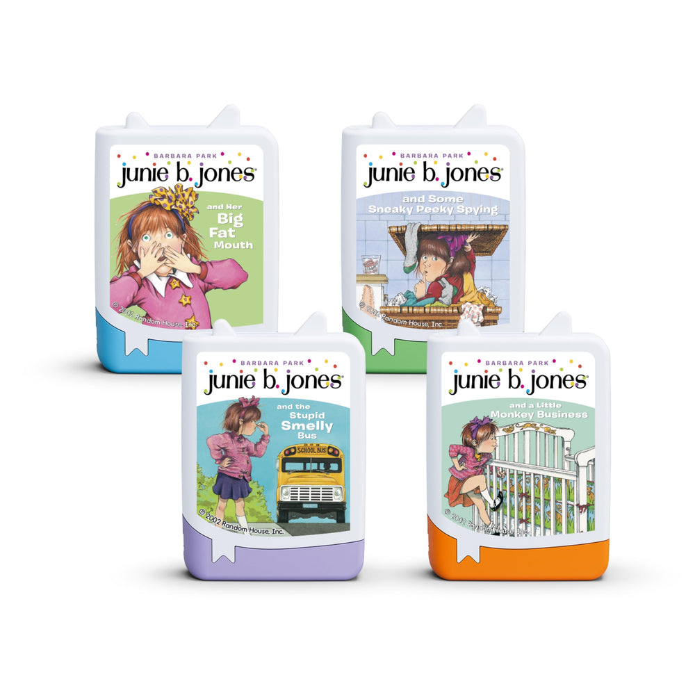 Tonies Junie B. Jones four-pack audiobook box set for kids.