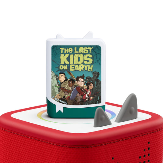 Tonies Last Kids on Earth team montage image encouraging teamwork during family listening.