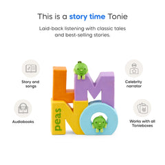 Tonies LMNO Peas colorful-scene invites playful alphabet adventures